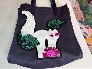 케이트 스페이드 고양이 토트백 네이비