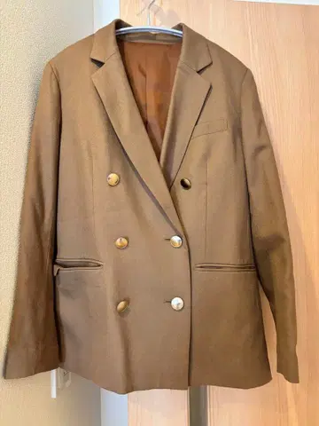 WHITE 브라운 더블 브레스트 테일러드 자켓