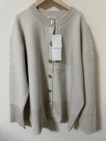 KEYUCA 베이지 긴팔 가디건 F 사이즈