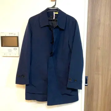 네이비 스텐카라 코트 유니클로 비즈니스 라이너 포함 오피스 캐주얼