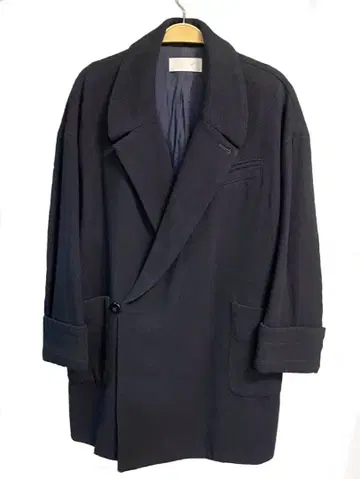 [레어] tac:tac 택택 트위드 체스터 코트 오버 사이즈