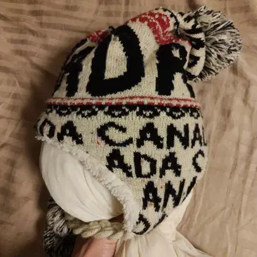 캐나다 문자 니트 모자 폼폼 포함 남녀 공용