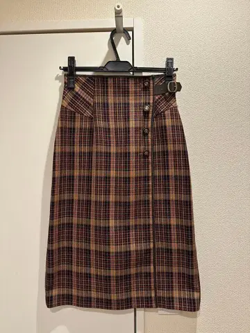 아푸와이저 리셰 체크 무늬 타이트 스커트