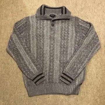 GANT 그레이 케이블 짜임 니트 스웨터 M