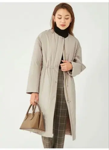 THINDOWN 신다운 드로스트 노카라 롱 코트
