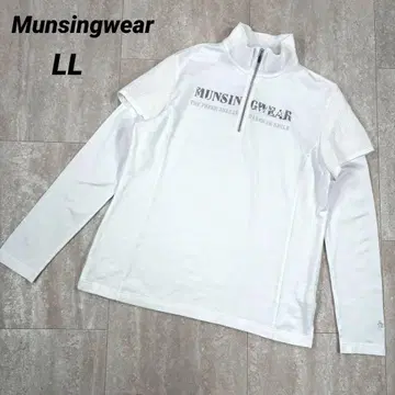 [ 먼싱웨어 ] 긴팔 상의 LL 사이즈 화이트 하프 지퍼 여성용