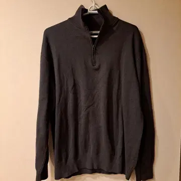 ZARA 하프 지퍼 니트 XL 다크 그레이