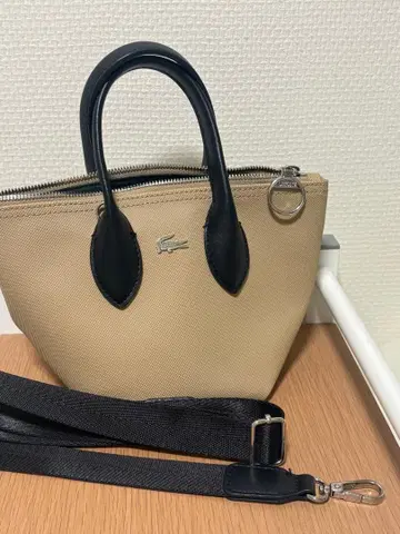 LACOSTE (라코스테) 라코스테 아테나 미니 토트백 (베이지)