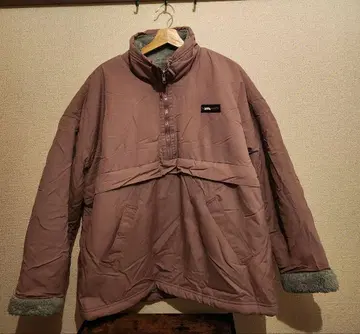 JAVA 리버서블 하프 지퍼 나일론 보아 오버 사이즈 블루종