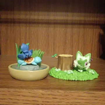 꼬부기 & 냐오하 디오라마 피규어 세트