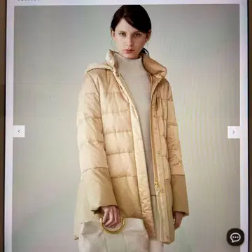 자유구 [ 발수 가공 워셔블 ] 브라이트 다운 후드 부착 다운 코트