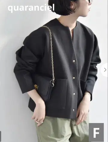 quaranciel 노카라 포켓 니트 자켓 2025SS