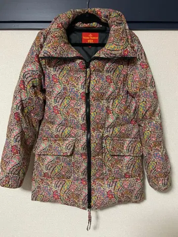 페이즐리 무늬 다운 자켓