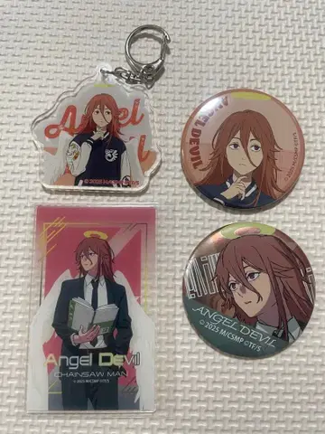 체인소 맨 천사의 악마 키링 캔뱃지 클리어 카드 카페 서점
