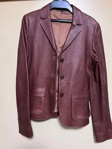 theory 브라운 가죽 자켓