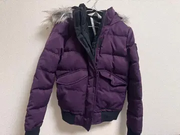 홀리스터 코지 라인드 다운 봄버 자켓 퍼플