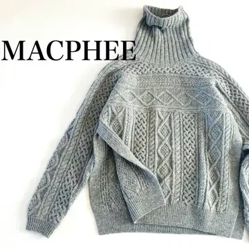 맥피 니트 하이넥 풀오버 케이블 니트
