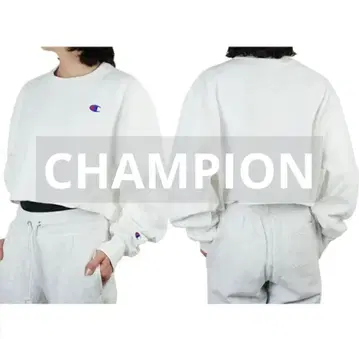 CHAMPION CROPPED REVERSE WEAVE CREWWHITE
