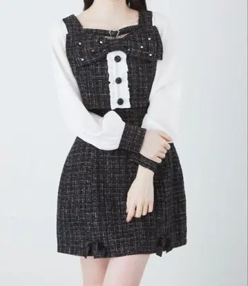 Ank Rouge 리본 트위드 원피스