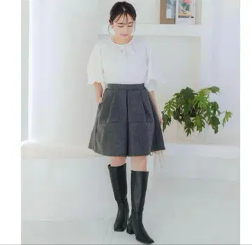 고베 레터스 푸치레 페이크 울 큐롯