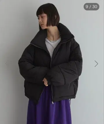 개러지 오브 굿 클로징 빅 카라 로스트 충전솜 블루종 아우터