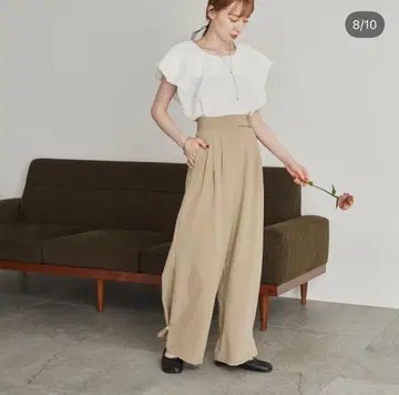 헴 후크 2WAY 와이드 팬츠