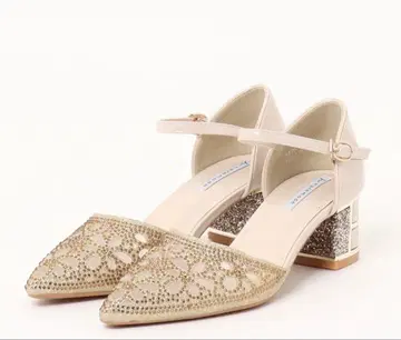 haremode 큐빅 레이스 청키힐 결혼식