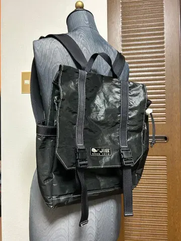 JIB 블랙 나일론 백팩