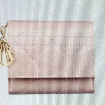 핑크 퀼팅 3단 폴더형 지갑