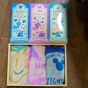 미키 미니 도날드 타월 3장 세트