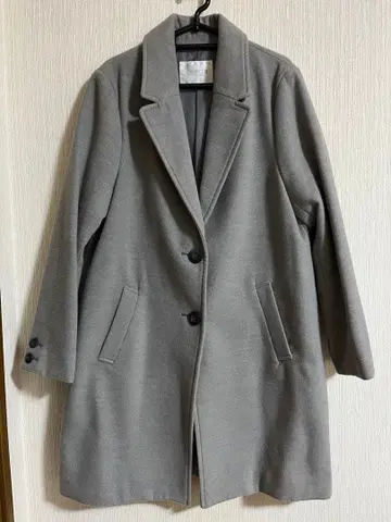 미사용 체스터 코트 그레이 LL 사이즈