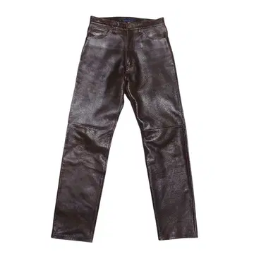 CHEVIGNON 남성용 가죽 팬츠 다크 브라운