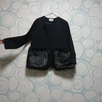 GOUT COMMUN 퍼 니트 자켓