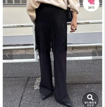 SHENERY 더블 크로스 와이드 팬츠 36