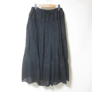 nest Robe 네스트로브 코튼 롱 스커트 블랙 M048