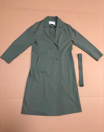 NATURAL BEAUTY BASIC 그린 트렌치코트