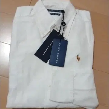 새상품 랄프 로렌 긴팔 스테디셀러 셔츠 화이트 셔츠 포니 자수 버튼 다운