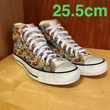 컨버스 올스타 하이 25.5cm 플라워 무늬 클리닝 완료