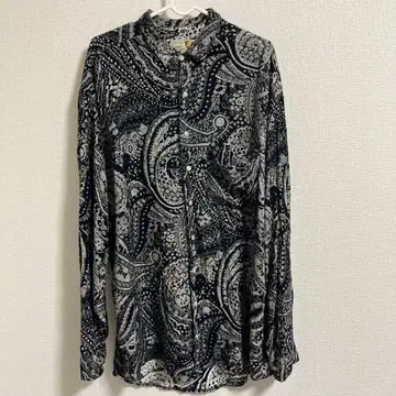 R Collection 페이즐리 무늬 긴팔 셔츠 L