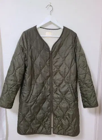 earth 퀼팅 코트 카키