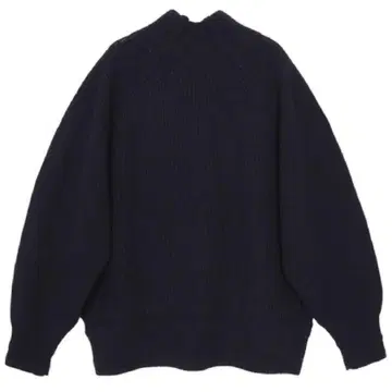 ZUCCA 네이비 하이넥 리브 니트 긴팔