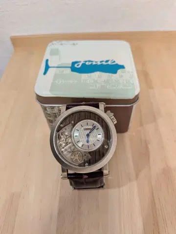 자동 태엽 fossil 브라운 시계 파슬