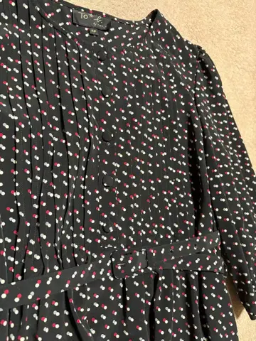 TO b 도트 무늬 7부 소매 원피스 38