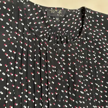 TO b 도트 무늬 7부 소매 원피스 38