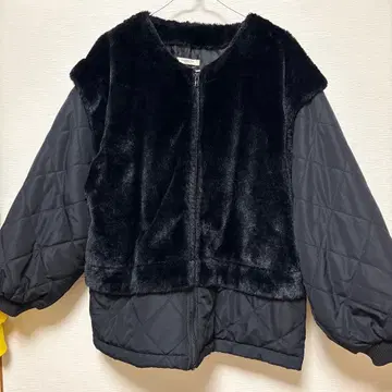 CLASSICAL ELF 블랙 퀼팅 자켓