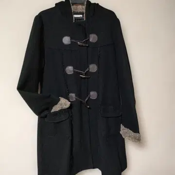 axes femme 블랙 더플 코트 후드 있음 / 여성용 M 사이즈