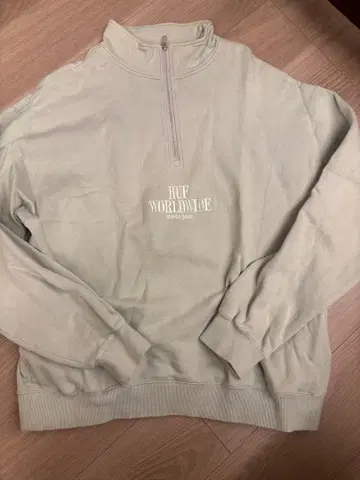 HUF 하프 지퍼 트레이닝복 L 민트 그린