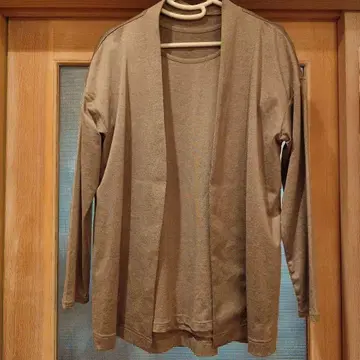 브라운 가디건 스커트 세트