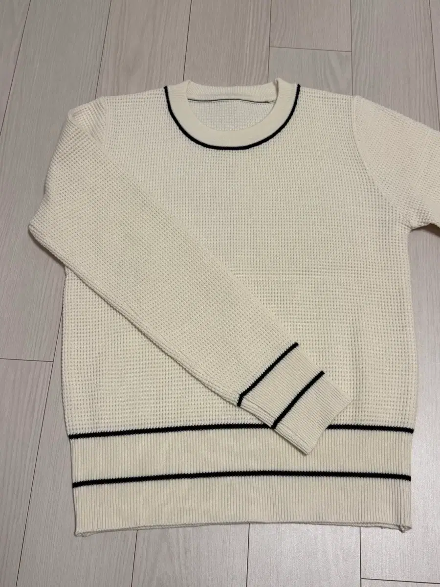 [New Product] Women&#x27;s Round Neck Waffle Knit T-shirt Daily Look Women&#x27;s Knit Top Women&#x27;s Long Sleeve