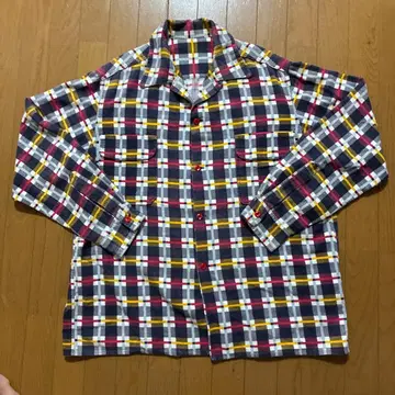 50s 파자마 셔츠 프린트 플란넬